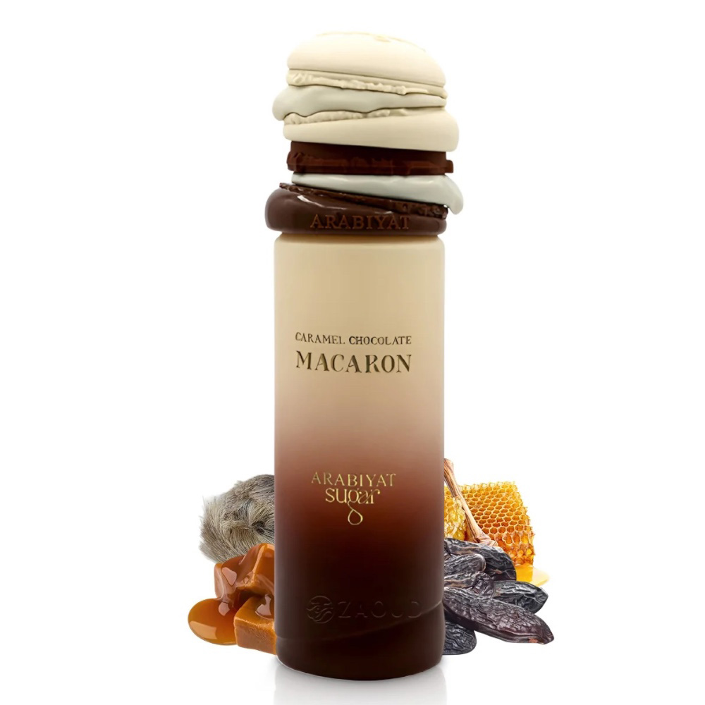 ادوپرفیوم کارامل شوکولیت ماکارون عربیات شوگر Caramel Chocolate Macaron Arabiyat Sugar 3 ادوپرفیوم کارامل شوکولیت ماکارون عربیات شوگر Caramel Chocolate Macaron Arabiyat Sugar