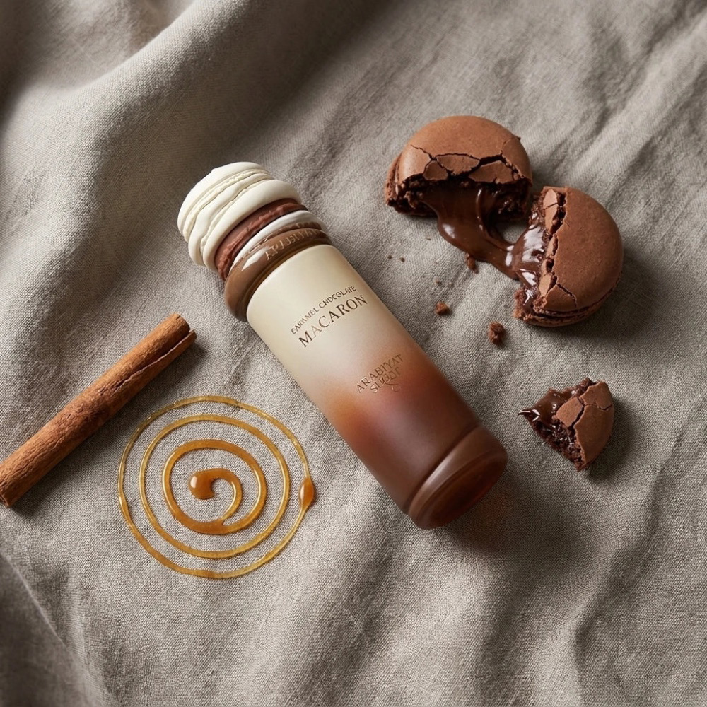 ادوپرفیوم کارامل شوکولیت ماکارون عربیات شوگر Caramel Chocolate Macaron Arabiyat Sugar 6 ادوپرفیوم کارامل شوکولیت ماکارون عربیات شوگر Caramel Chocolate Macaron Arabiyat Sugar